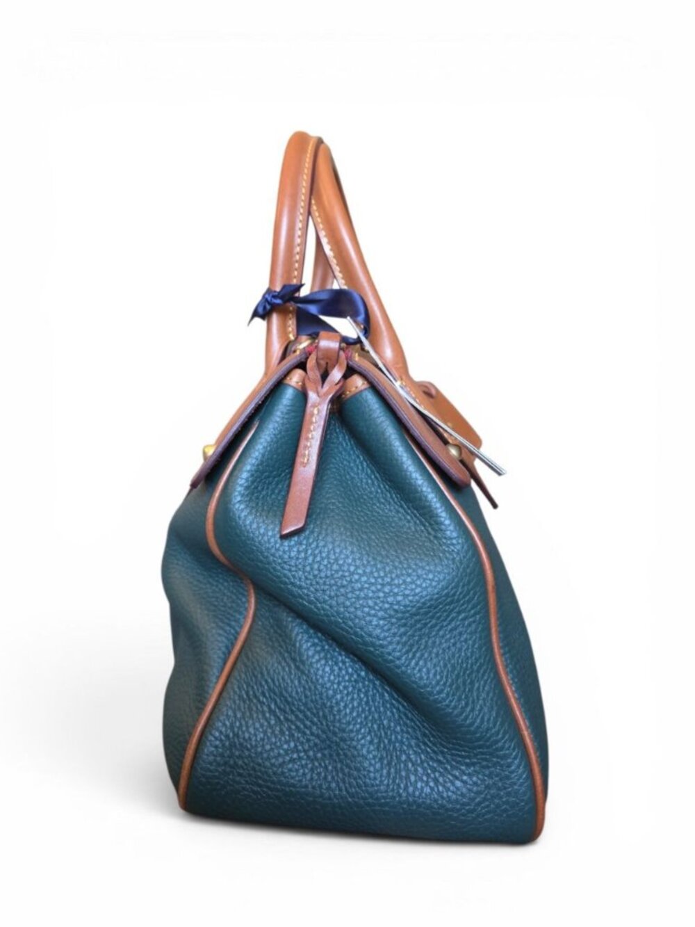 Dooney & Bourke Small Wilson Ivy Green Florentine Leather Satchel Bag NWT - Picture 14 of 16